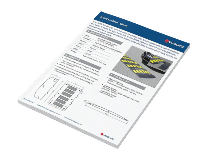 Download our Speed Cushion 50mm Spec Sheet